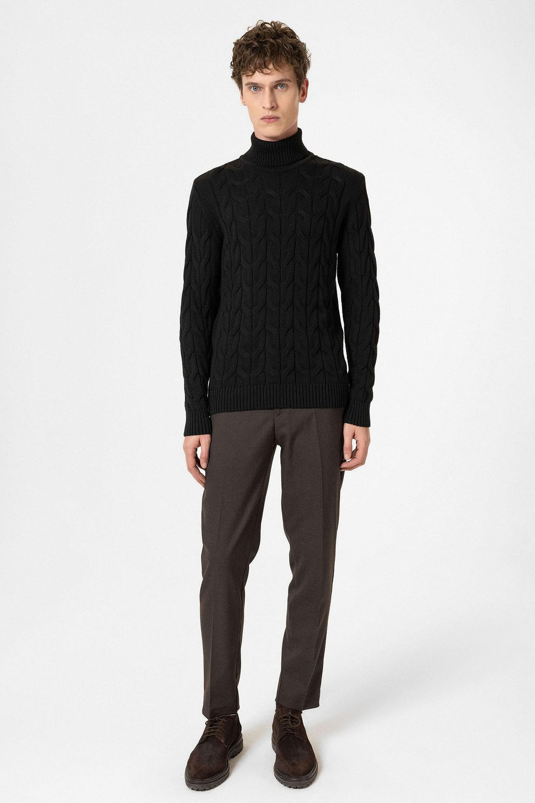 ANT Antioch Black Hair Braided Men's Sweater - Mankato