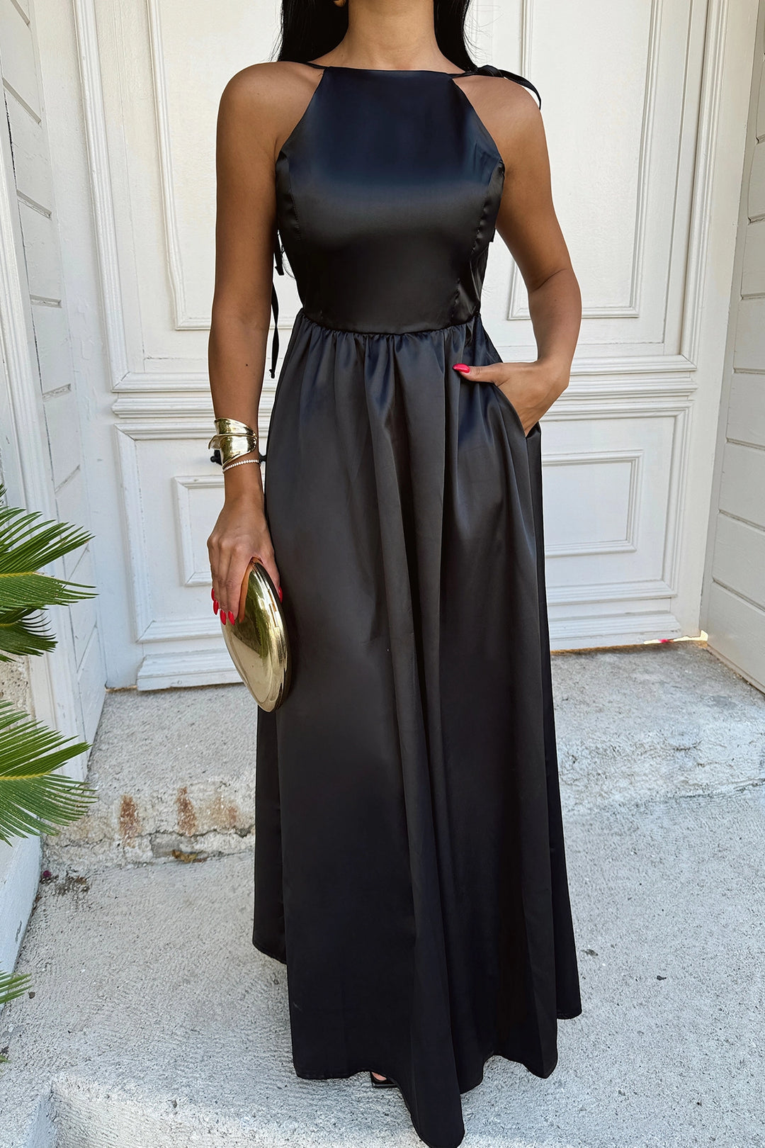 EYY Women BLACK ANAIS BACKLESS DRESS - Annecy