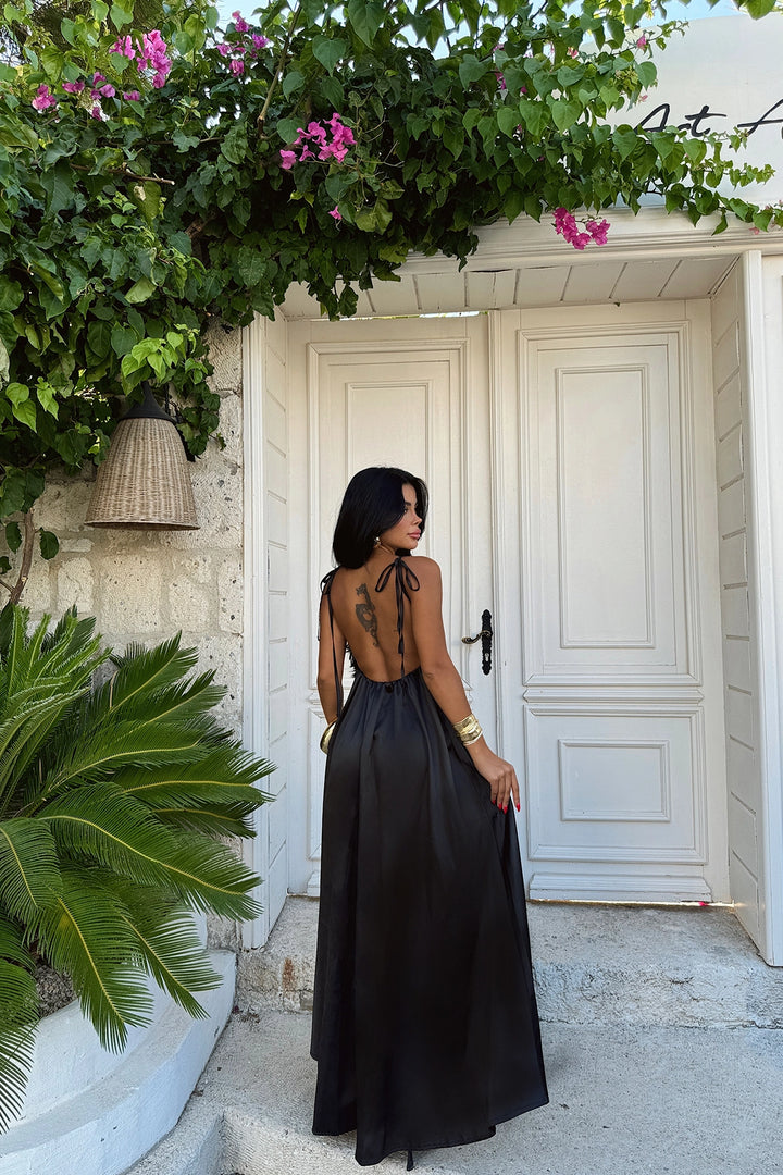 EYY Women BLACK ANAIS BACKLESS DRESS - Annecy