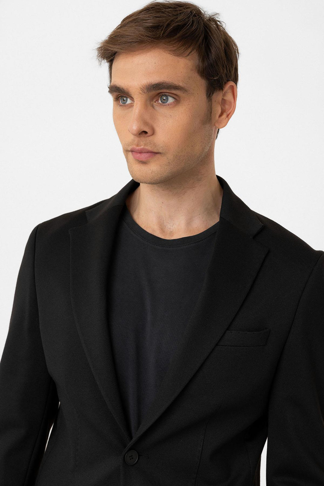 ANT Antioch Black Slim Fit Comfort Men's Suit - Madison