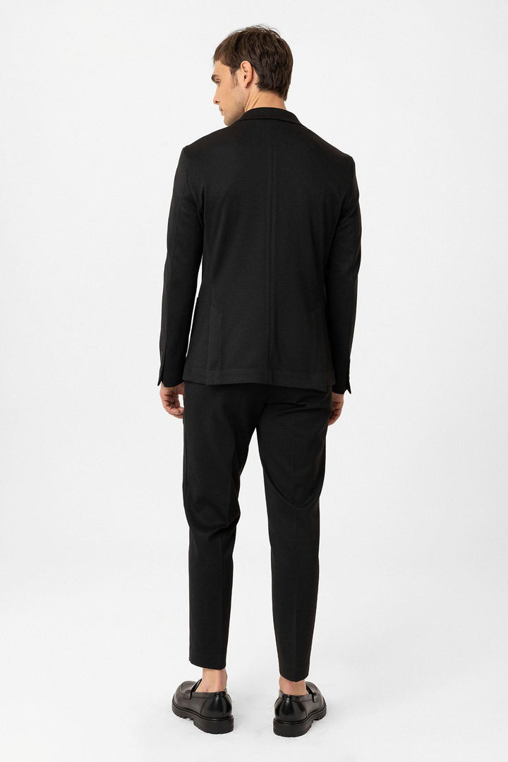 ANT Antioch Black Slim Fit Comfort Men's Suit - Madison