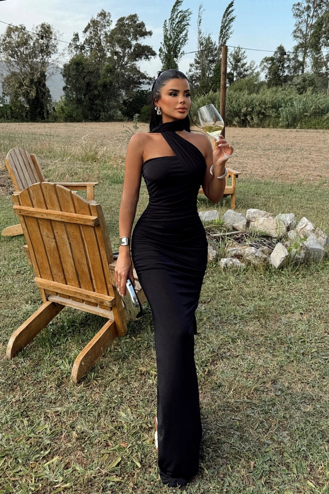 EYY Women Black Strapless Dress - Pokrov