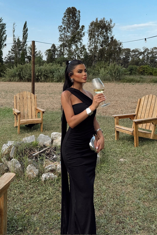 EYY Women Black Strapless Dress - Pokrov