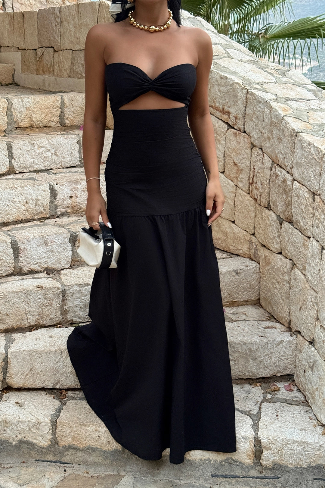 EYY Women Black Strapless Dress - Metz