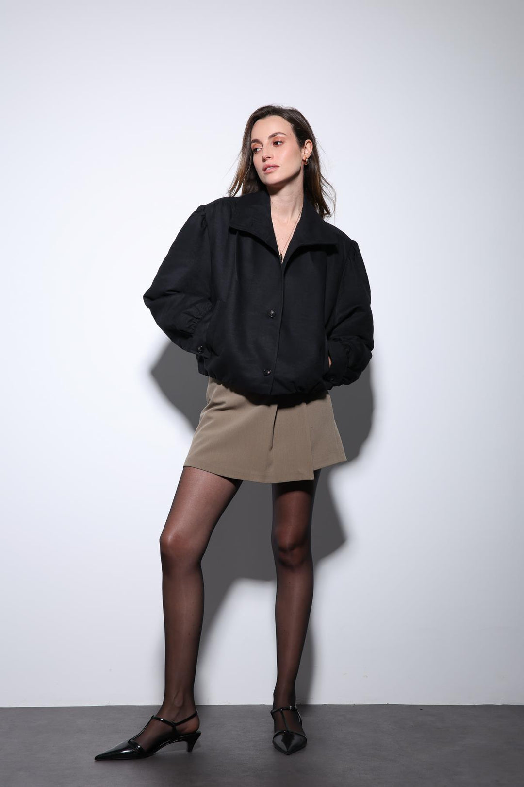 ANT Antioch Black Suede-Look Bomber Women's Jacket - Dovzhansk