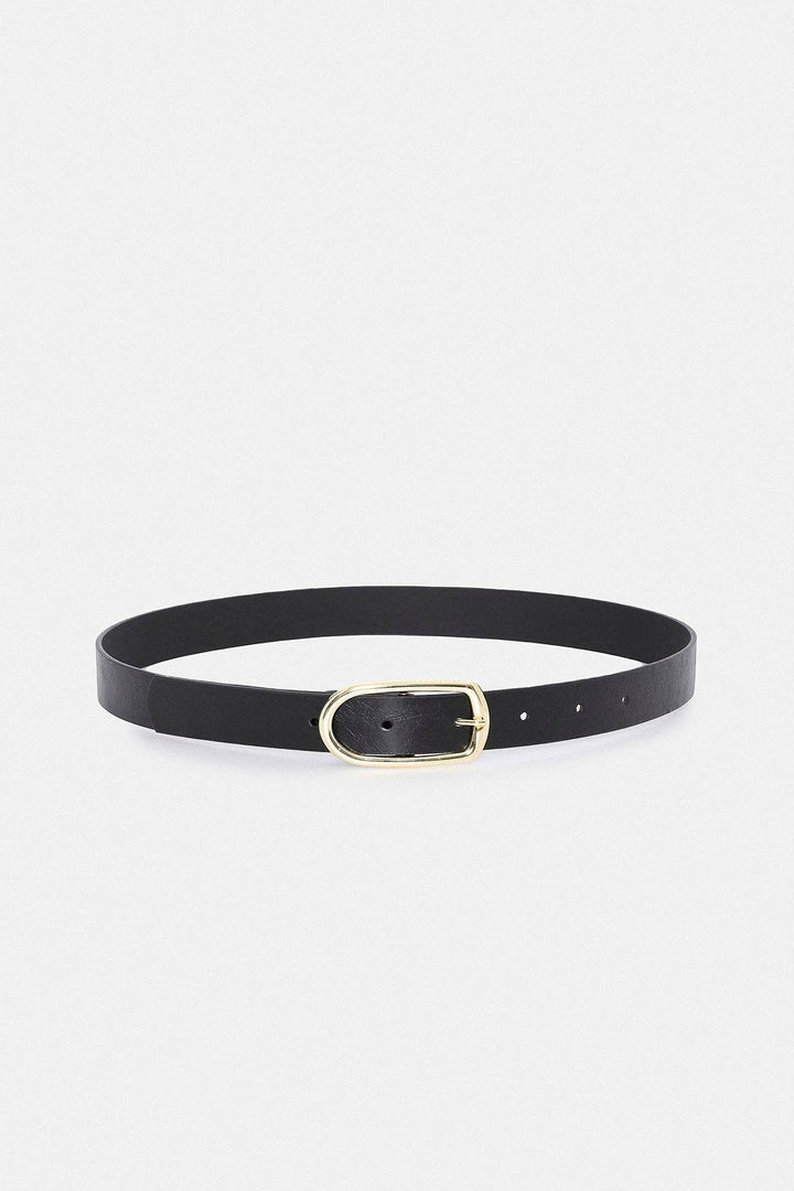 ANT Antioch Black Faux Leather Women's Belt - Albany