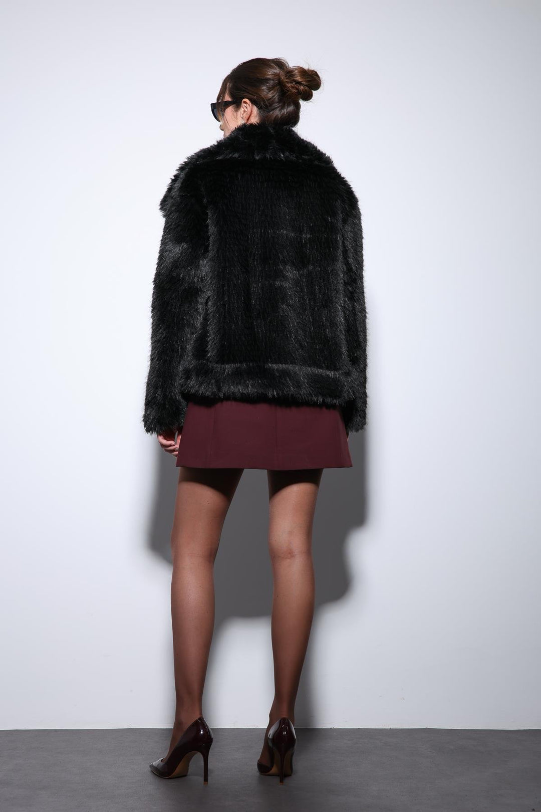 ANT Antioch Black Faux Fur Women's Jacket - Santa Maria