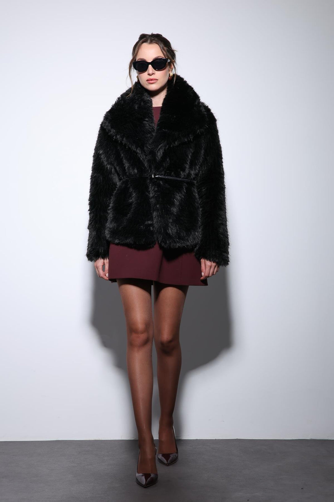 ANT Antioch Black Faux Fur Women's Jacket - Santa Maria