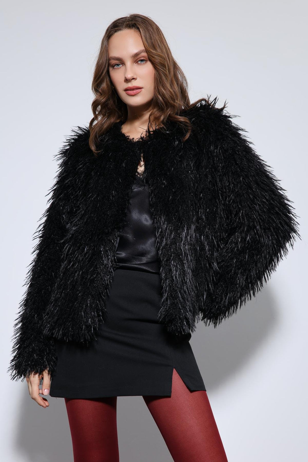 ANT Antioch Black Faux Fur Coat - Corvallis