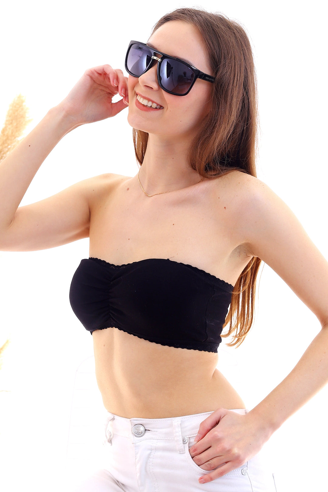 Black Supreme Coated Bustier CO-2521380516 - Rowlett