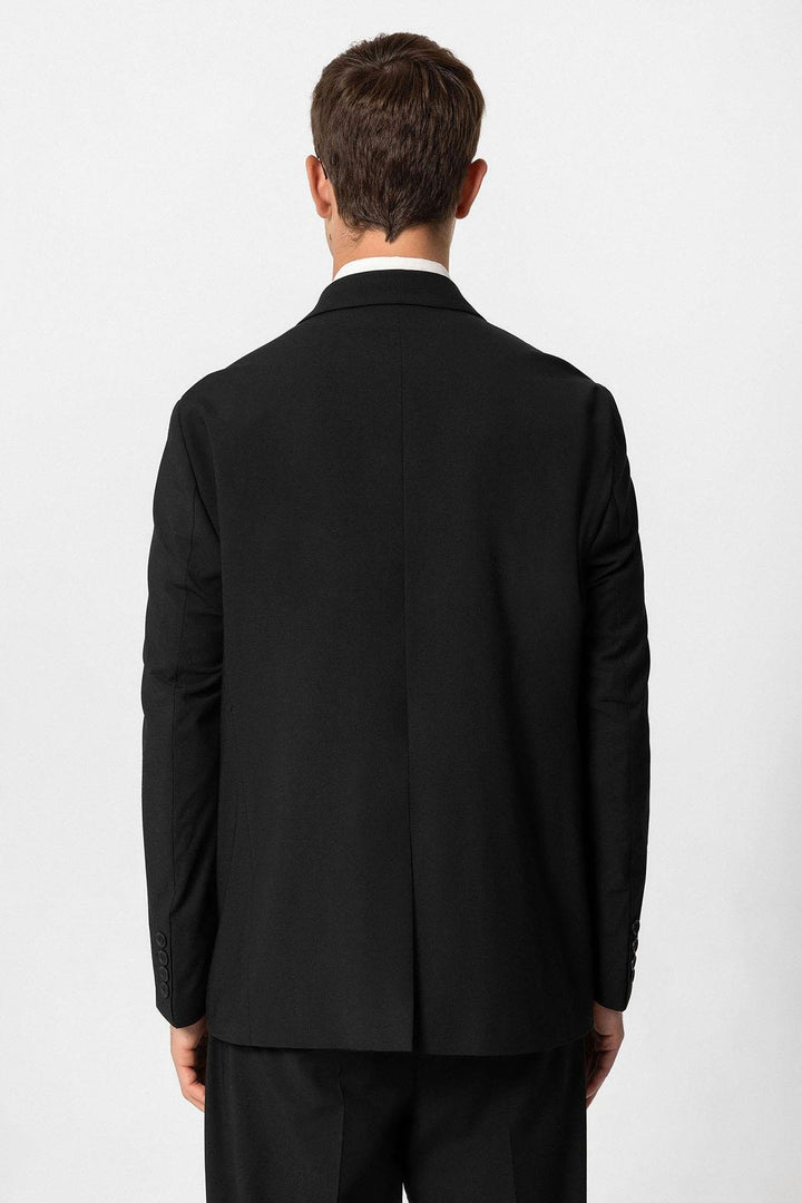 ANT Antioch Black Single Button Double Breasted Men's Blazer Jacket - Avignon