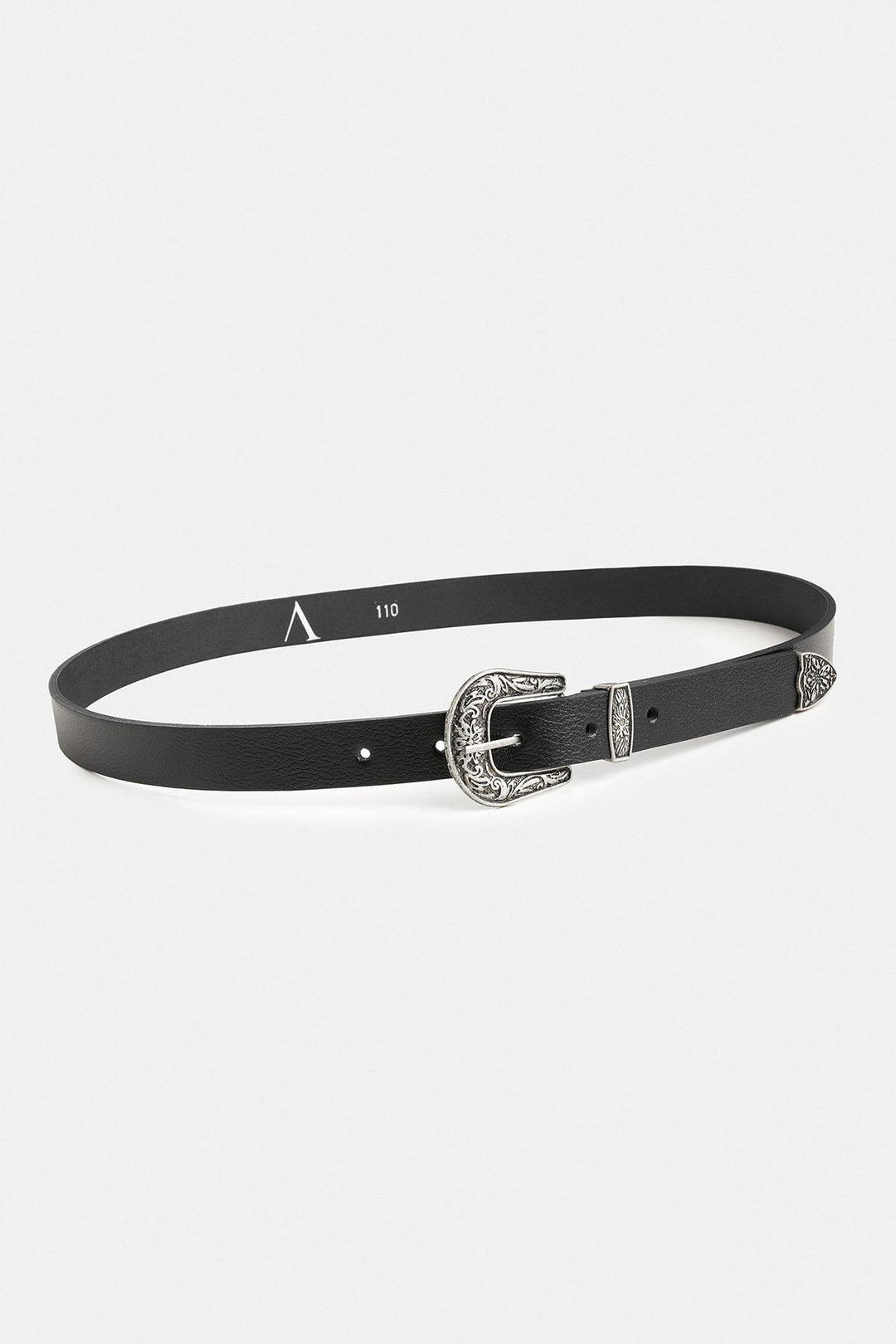 ANT Antioch Black Vintage Men's Leather Belt with Buckle Detail - Imperia