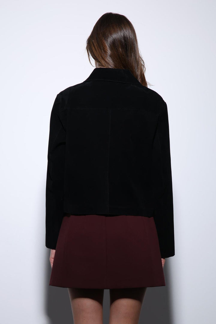 ANT Antioch Black Suede Women's Jacket with Baggy Pockets - Cranston