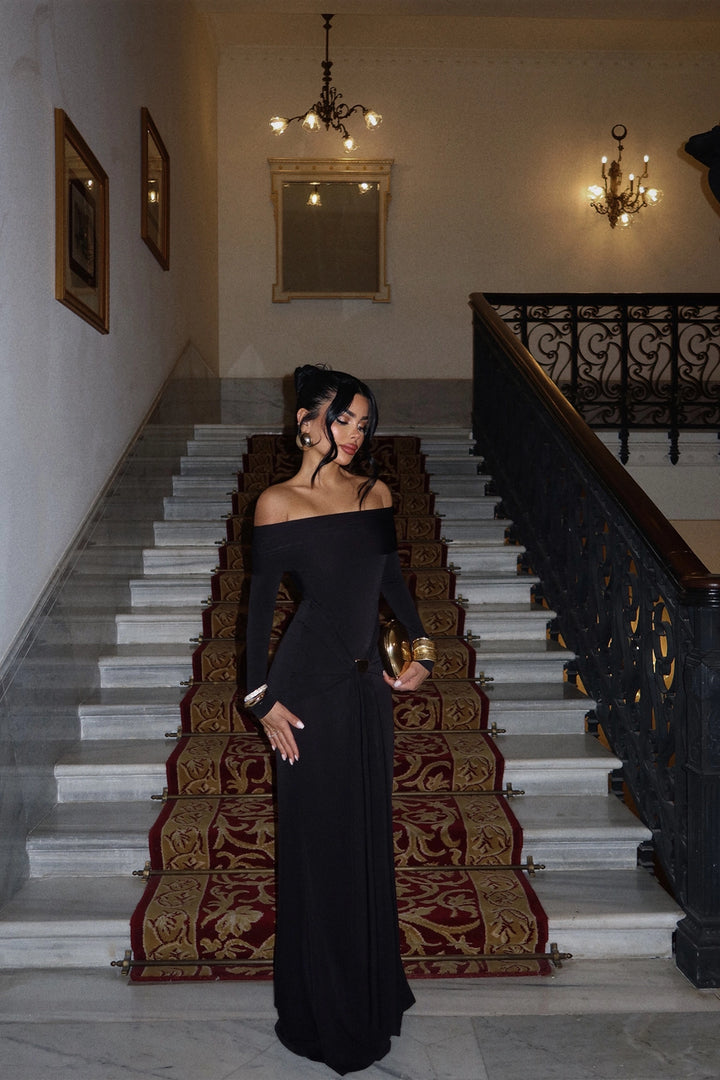 EYY Women Black Long Sleeve Dress - Hamm