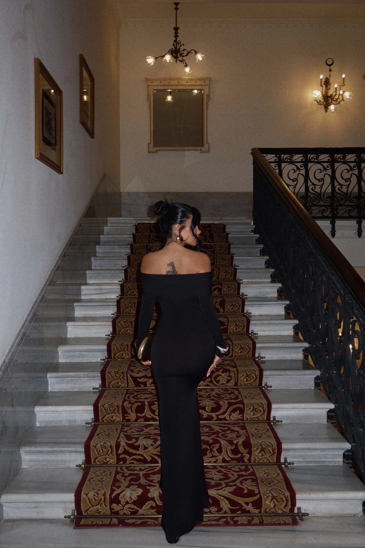 EYY Women Black Long Sleeve Dress - Hamm