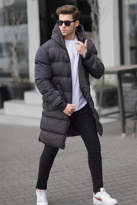 MDX Black Long Puffer Men's Jacket 6804 - Saint-Ouen