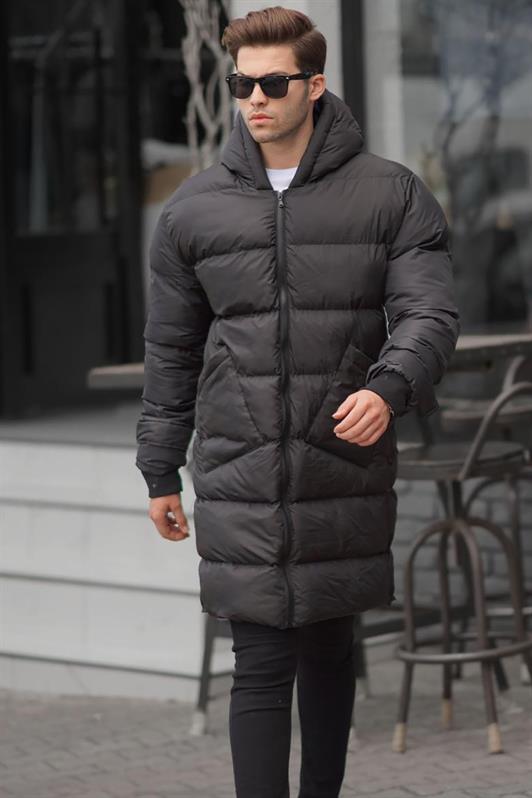 MDX Black Long Puffer Men's Jacket 6804 - Saint-Ouen