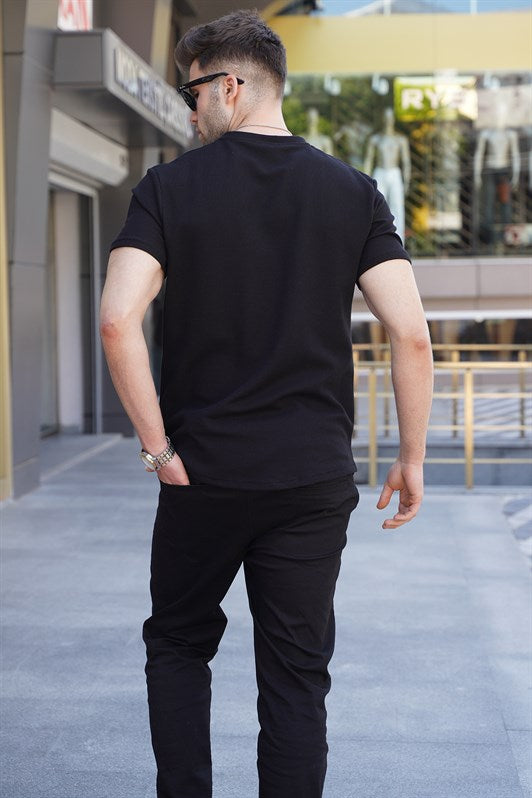 MDX Black Waffle Fabric Basic T-shirt 5883 - Milton