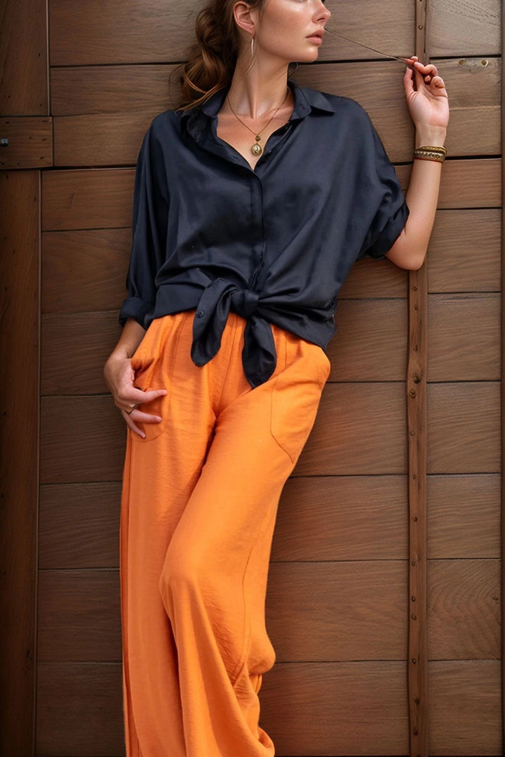 Black Bat Sleeve Loose Fit Shirt BCBSK-25700-SS22-6460 - Civitanova Marche