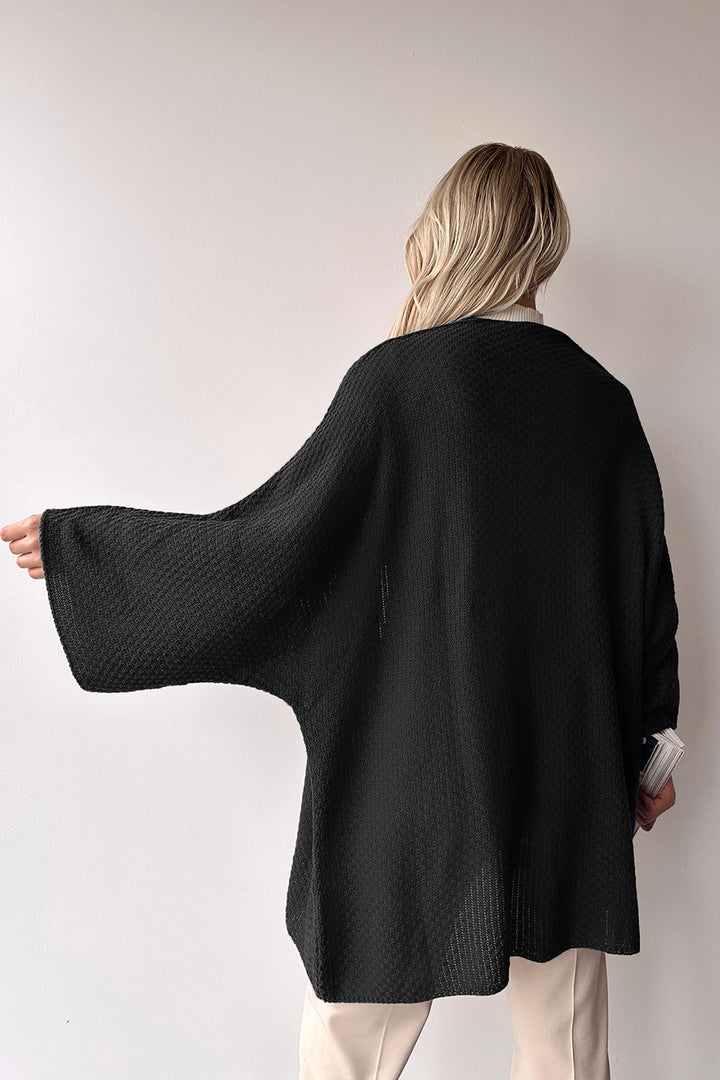 Black Bat Sleeve Baggy Knit Cardigan BC231018 - Schiedam