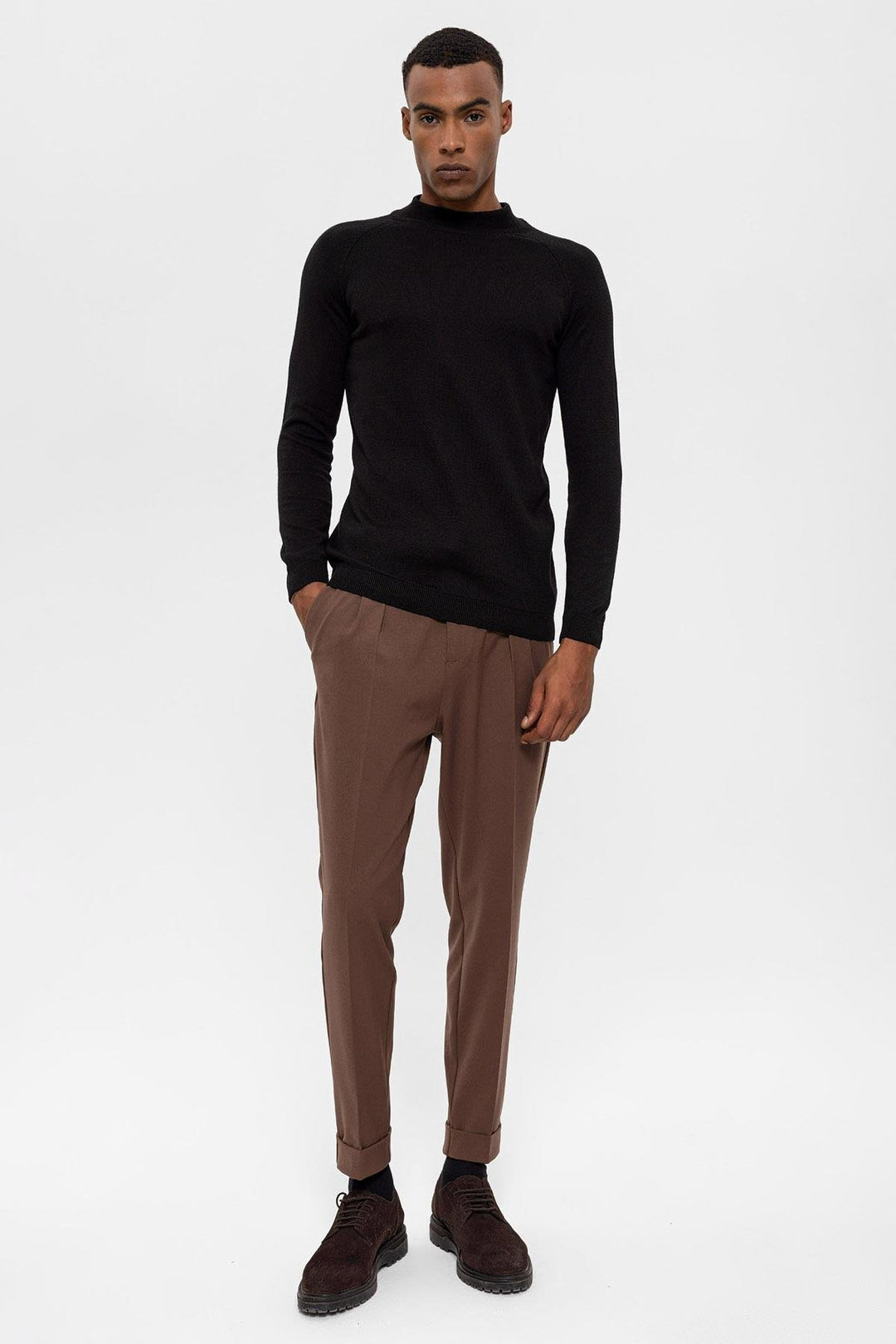 ANT Antioch Black Half Turtleneck Men's Sweater - Gravina in Puglia