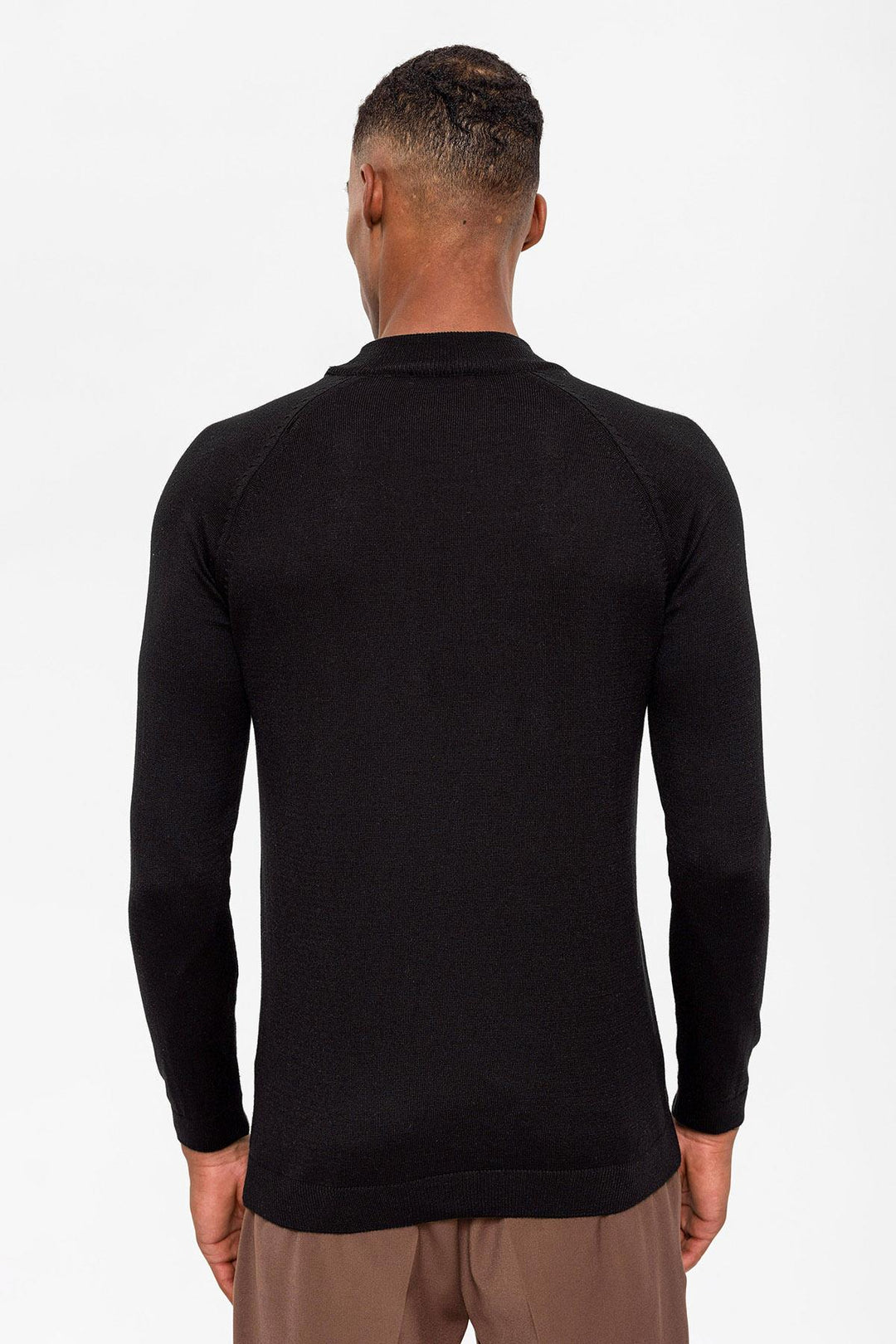 ANT Antioch Black Half Turtleneck Men's Sweater - Gravina in Puglia