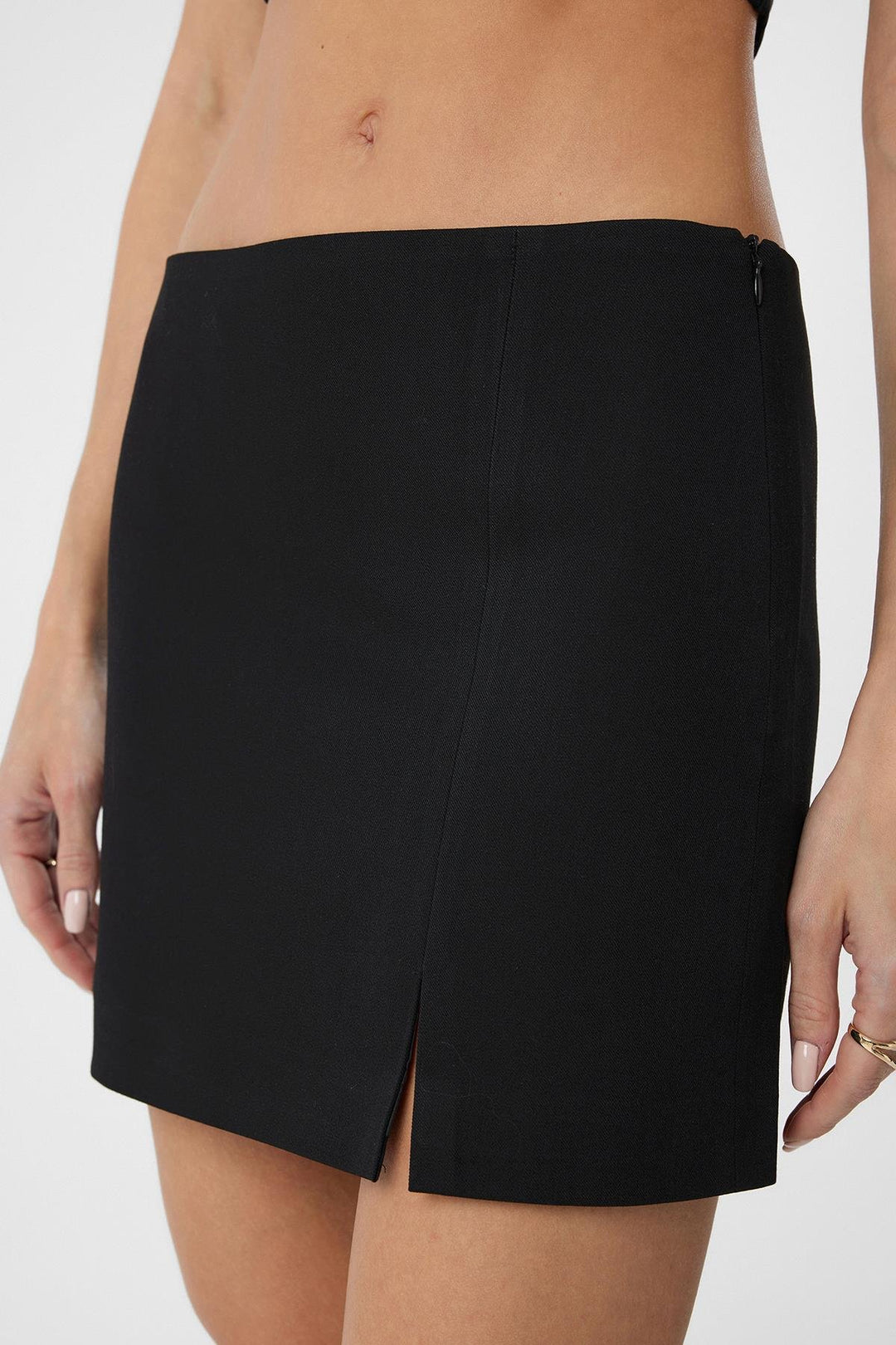ANT Antioch Black Slit Women's Mini Skirt - Brandon