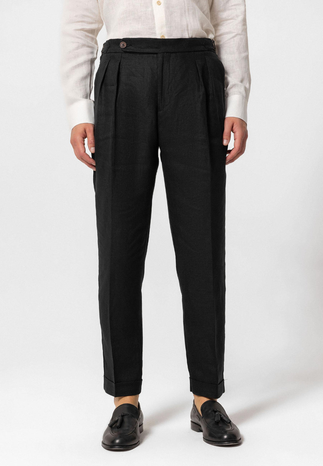 ANT High Waist 100% Linen Pleated Men's Pants - Den Helder