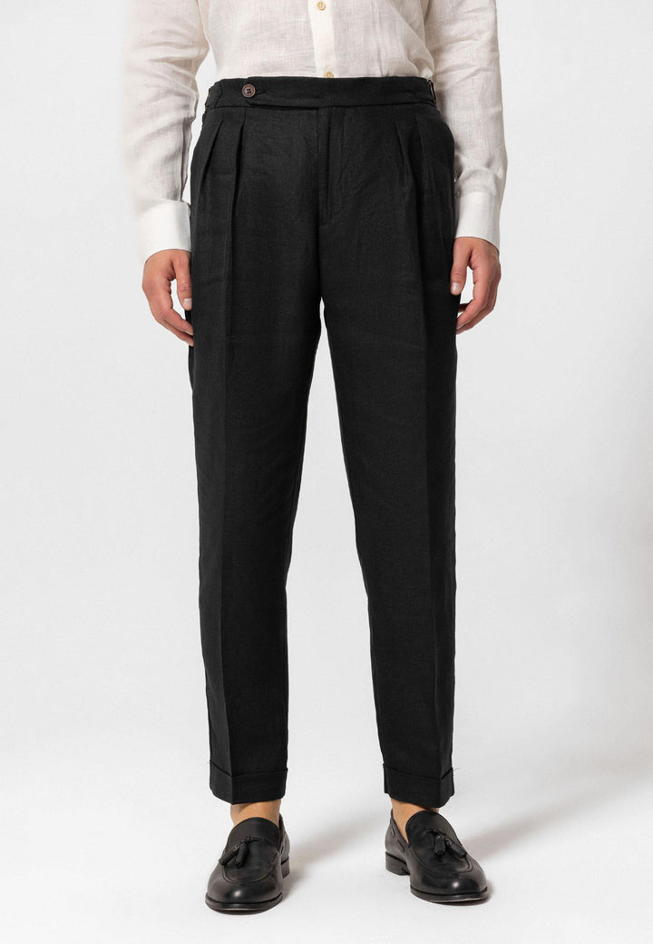 ANT High Waist 100% Linen Pleated Men's Pants - Den Helder
