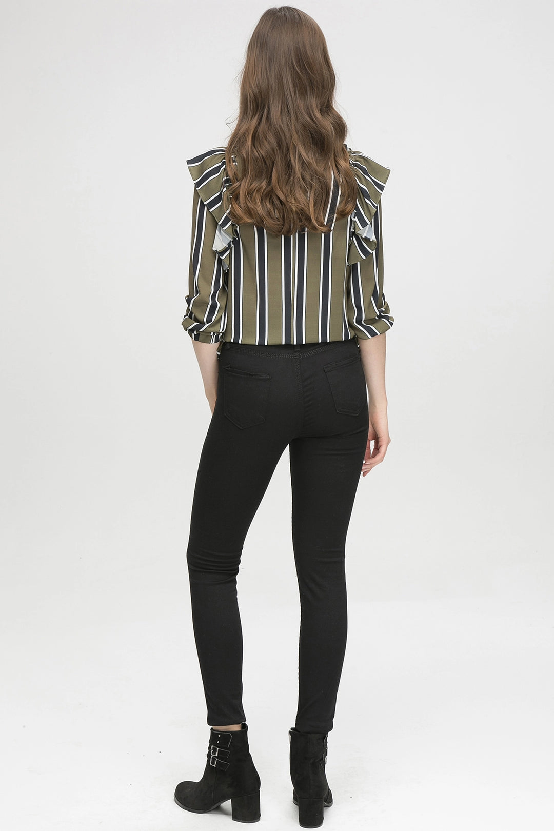 Black High Waist Flared Skinny Pants BCBSK-25639-528-2006-01 - Puertollano