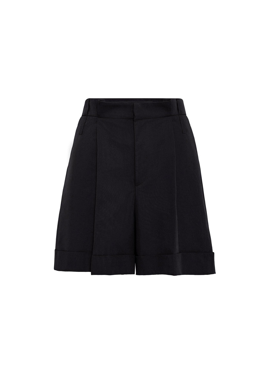 ANT Antioch Black High Waist Brushed Women's Bermuda Shorts - Keizer