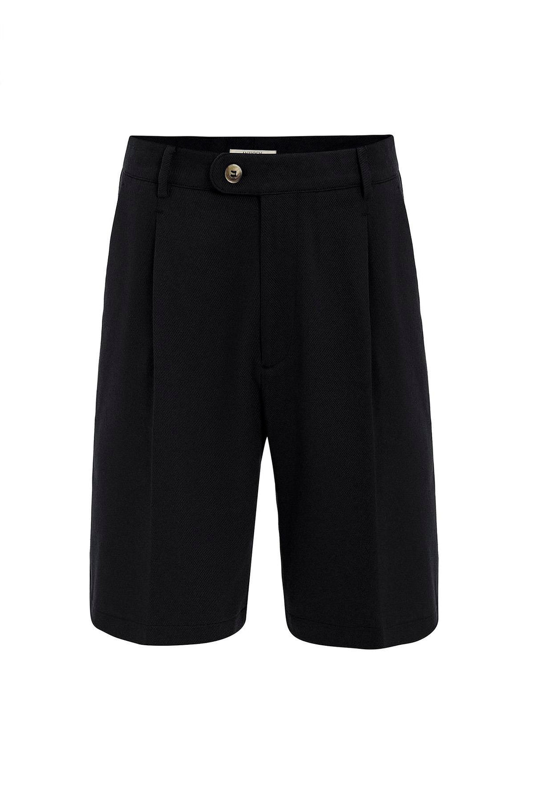 ANT Antioch Black High Waisted Pleated Men's Shorts - San Buenaventura