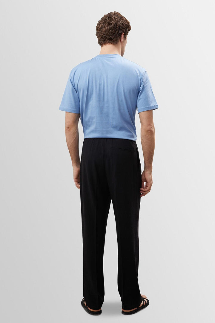 ANT Antioch Black High Waisted Pleated Linen Blend Men's Pants - Chattanooga