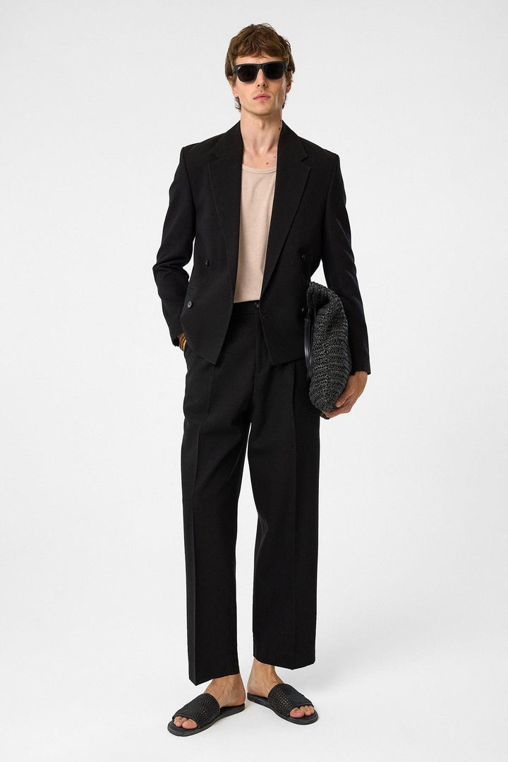 ANT Antioch Black High Waist Pleated Relax Fit Men's Pants - The Colony
