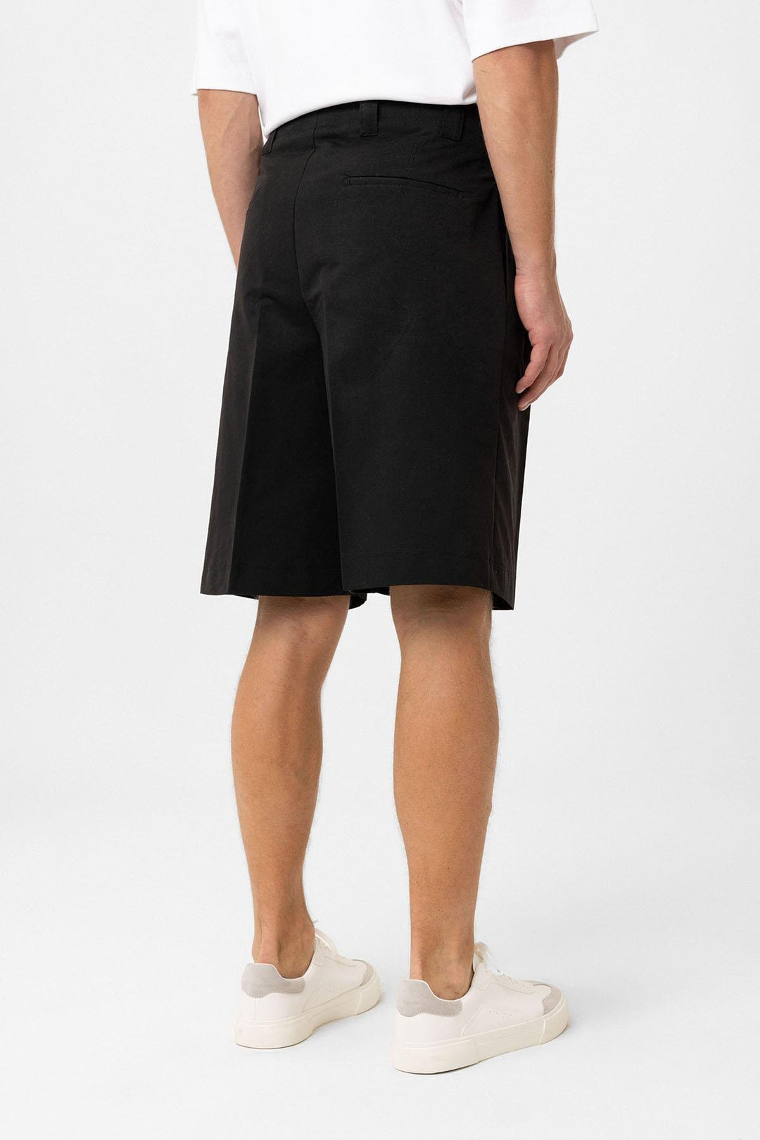 ANT Antioch Black High Waist Flared Relaxed Bermuda Men's Shorts - Little Elm