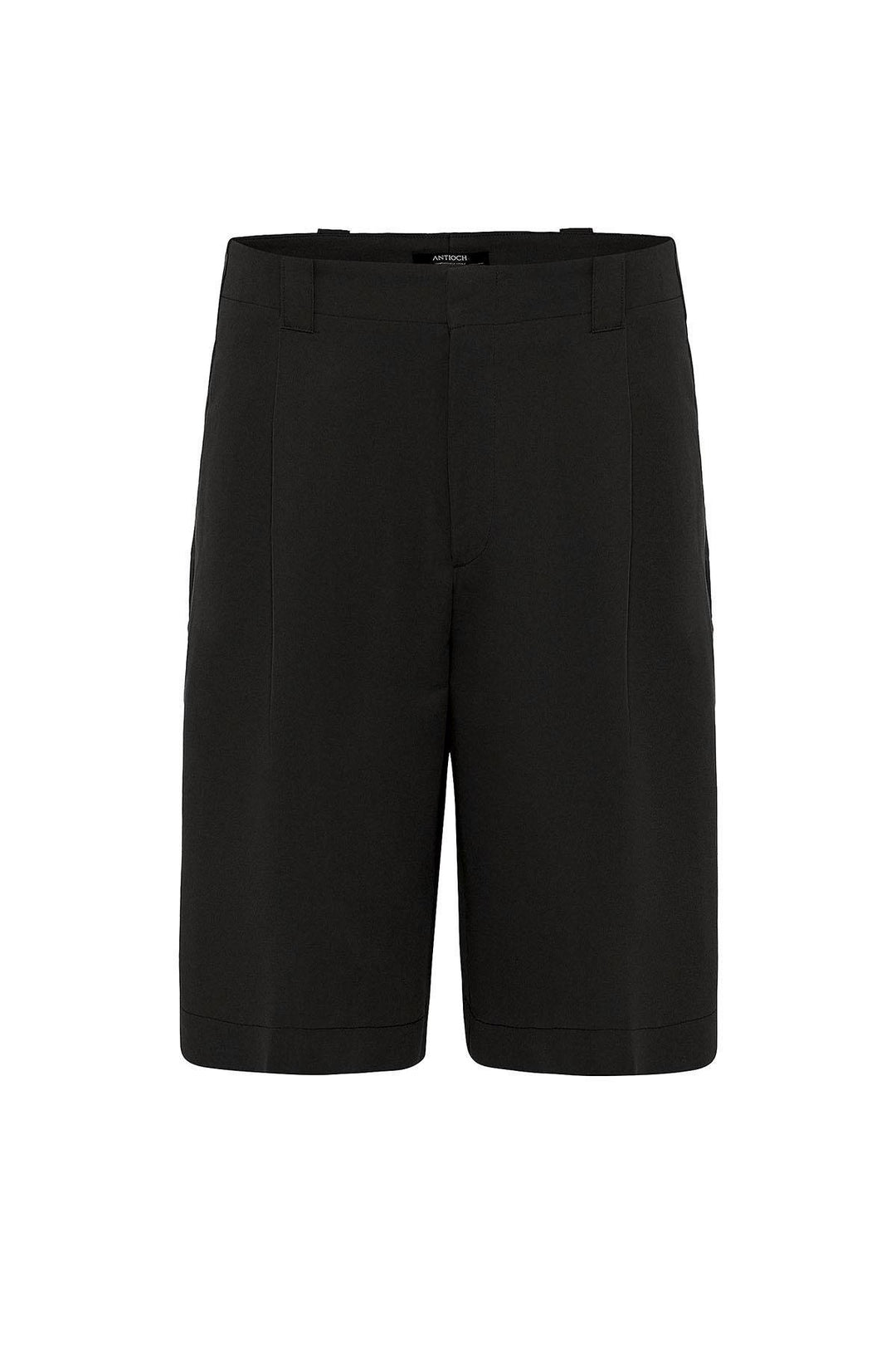 ANT Antioch Black High Waist Flared Relaxed Bermuda Men's Shorts - Little Elm