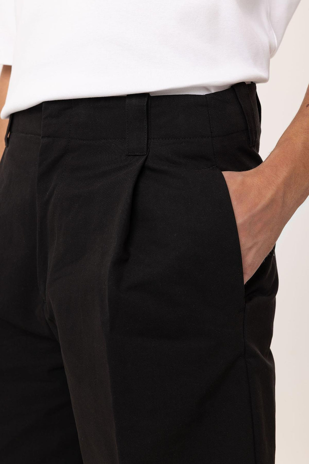 ANT Antioch Black High Waist Flared Relaxed Bermuda Men's Shorts - Little Elm