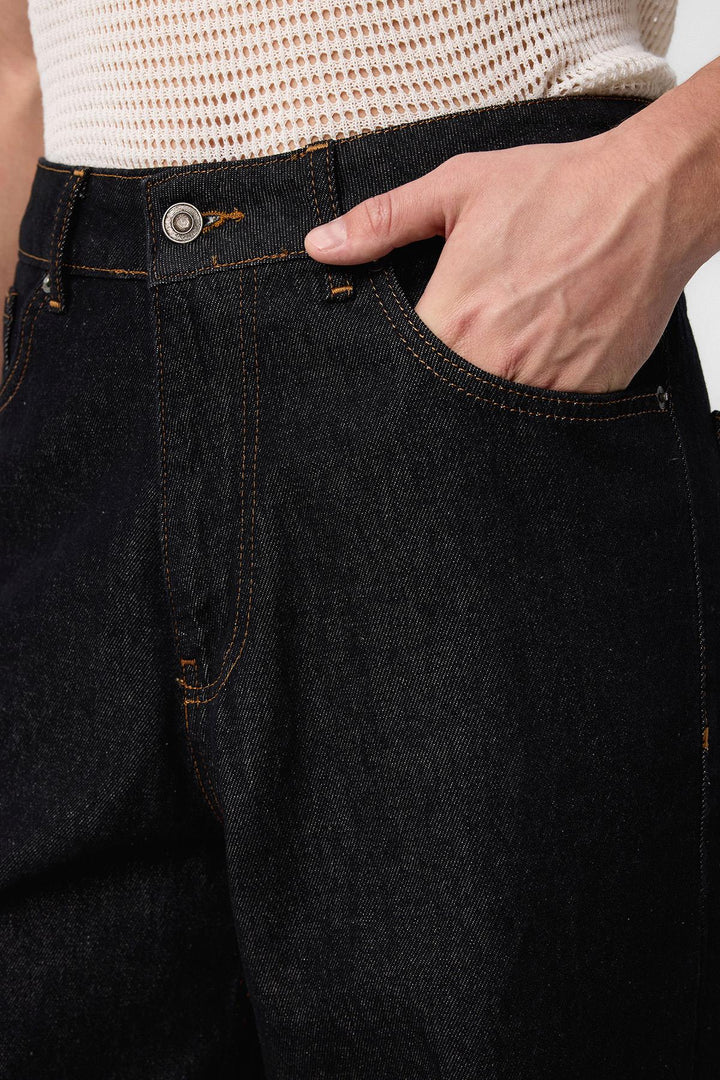 ANT Antioch Black High Waist Relaxed Fit Men's Jeans - Tamworth