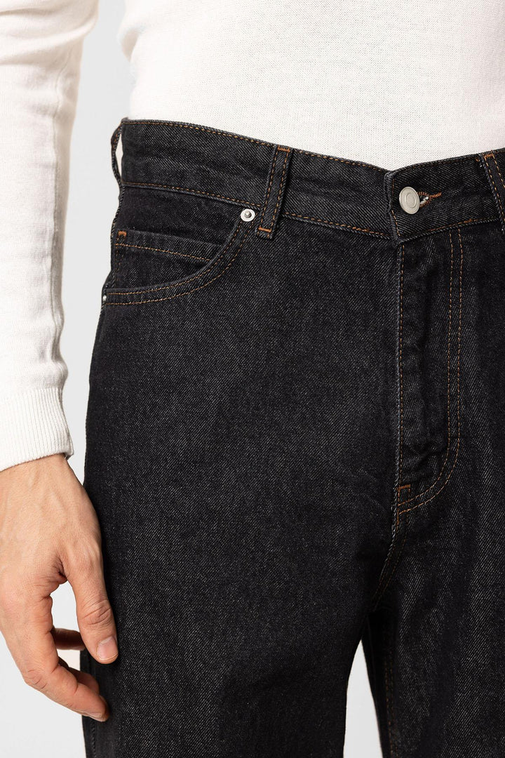 ANT Antioch Siyah Yüksek Bel Relaxed Fit Erkek Kot Pantolon - Acapulco de Juárez