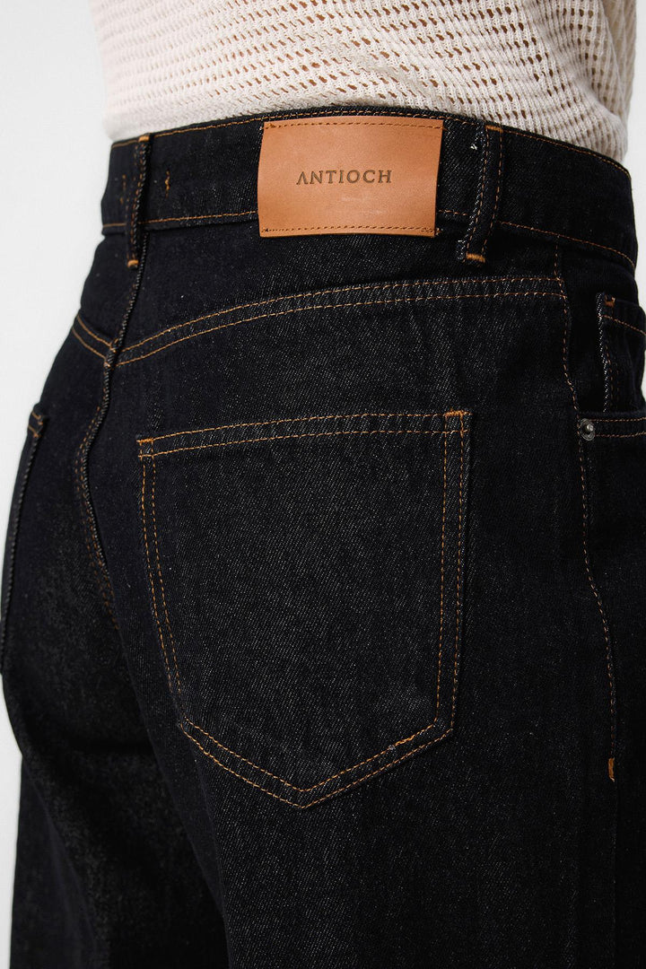 ANT Antioch Black High Waist Relaxed Fit Men's Jeans - Tamworth