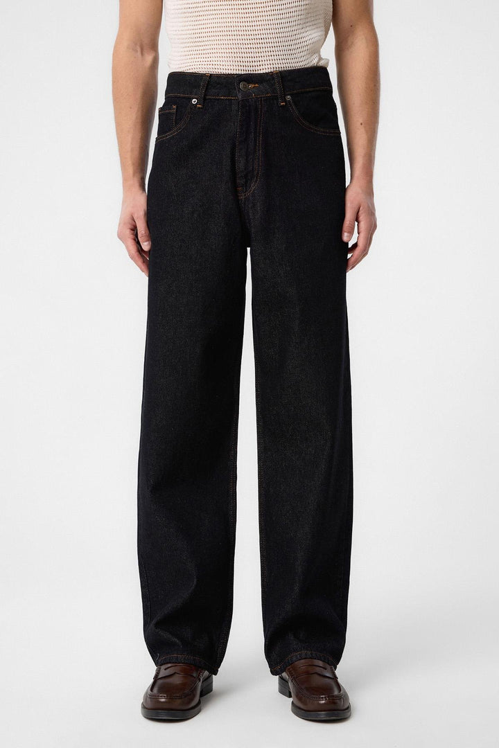 ANT Antioch Black High Waist Relaxed Fit Men's Jeans - Tamworth