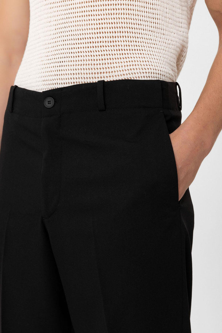 ANT Antioch Siyah Yüksek Bel Straight Fit Erkek Pantolon - Braşov