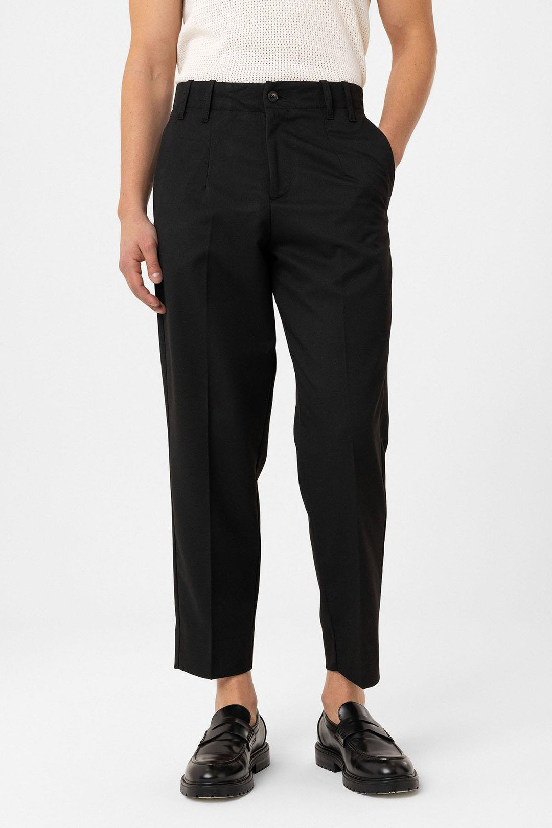 ANT Antioch Siyah Yüksek Bel Straight Fit Erkek Pantolon - Hoogeveen