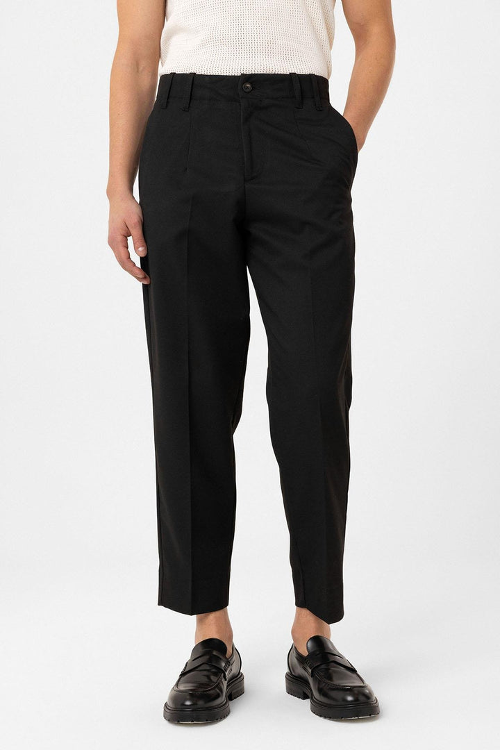 ANT Antioch Siyah Yüksek Bel Straight Fit Erkek Pantolon - Hoogeveen