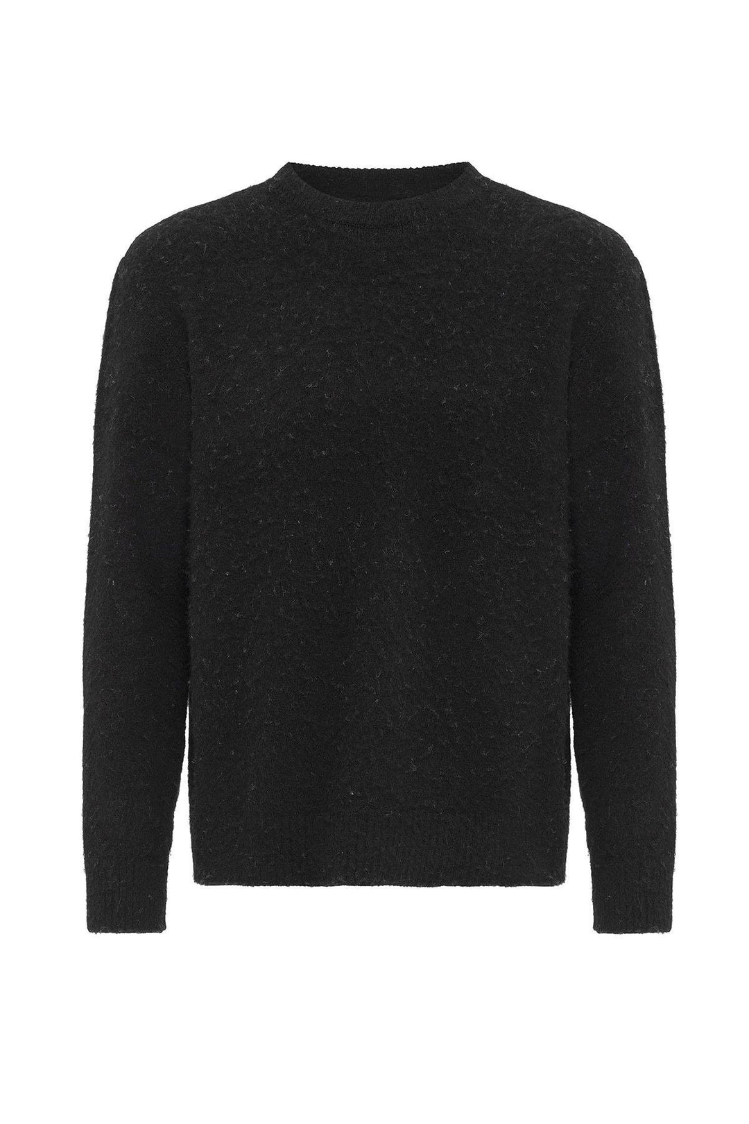 ANT Antioch Black Soft Textured Men's Sweater - Pen-y-Bont ar Ogwr