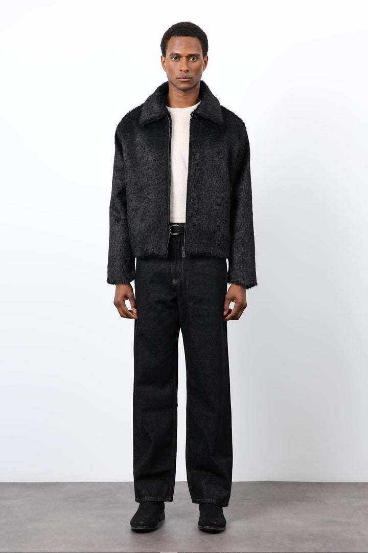 ANT Antioch Black Soft Textured Men's Coat - Vila Verde