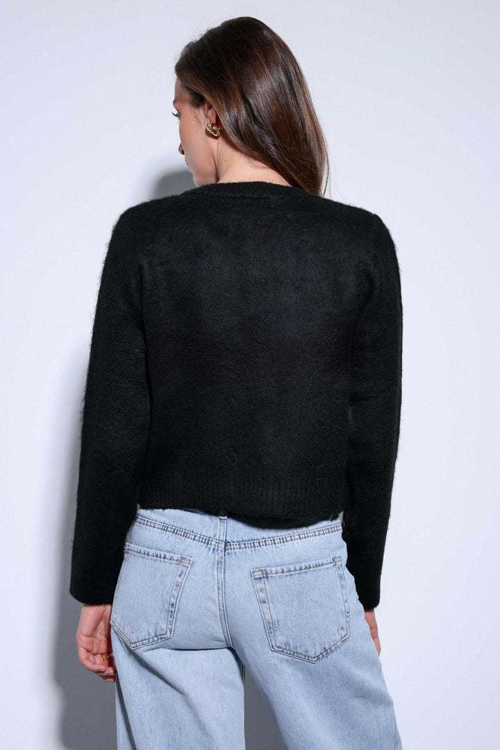 ANT Antioch Black Soft Textured Women's Cardigan - Pharr