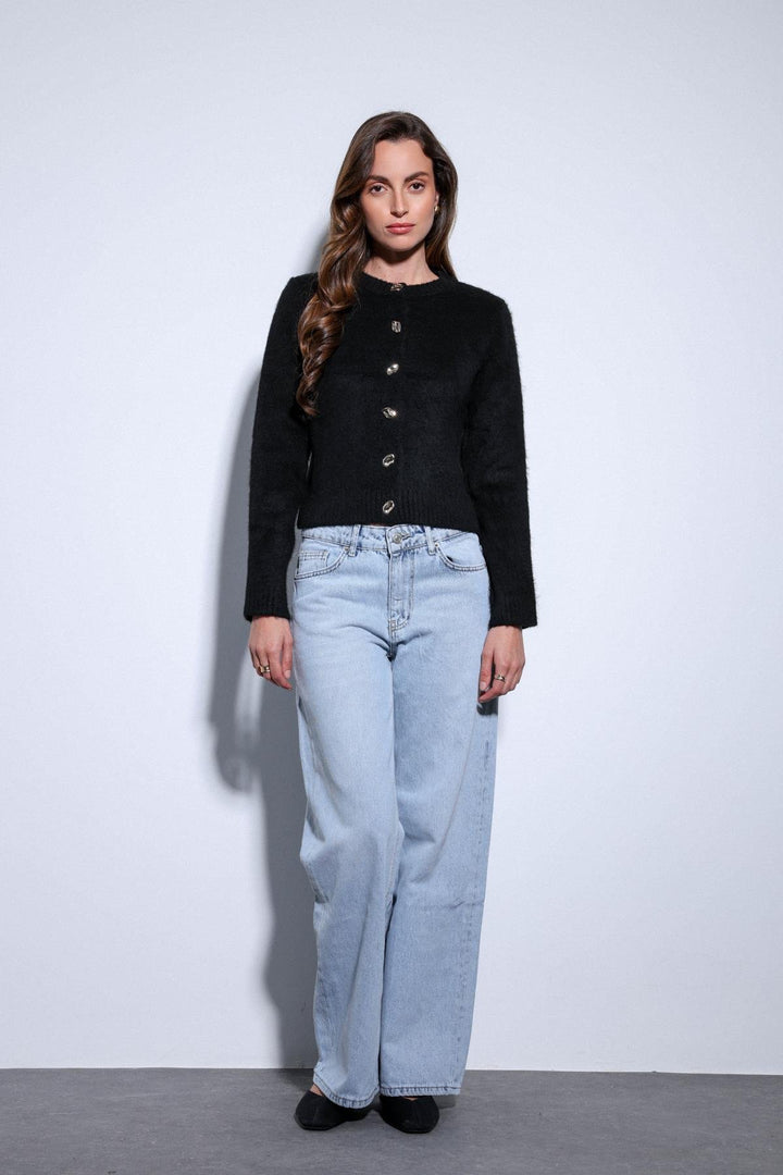 ANT Antioch Black Soft Textured Women's Cardigan - Pharr