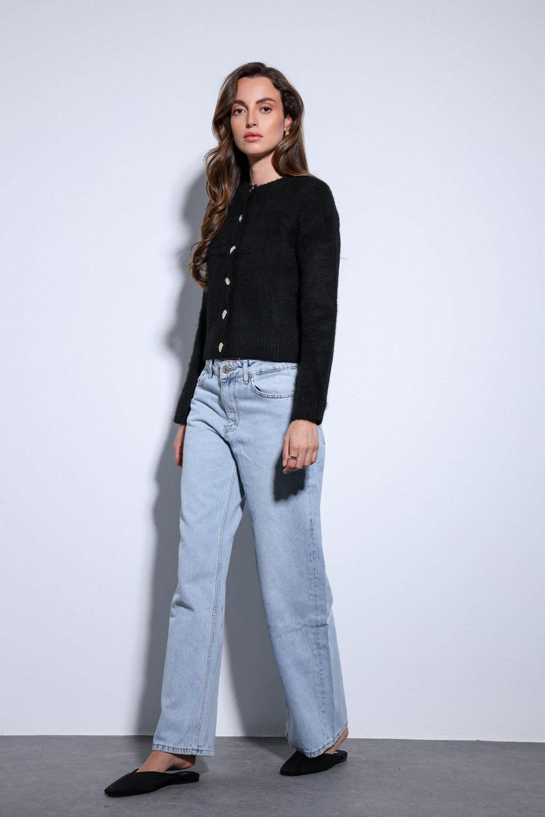 ANT Antioch Black Soft Textured Women's Cardigan - Pharr