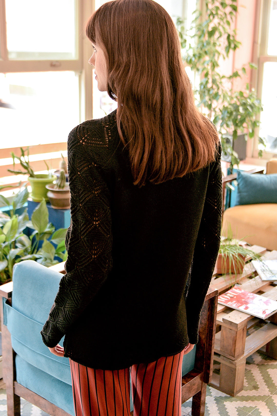 Black Soft Textured Sweater BCBSK-25700-tr1000 - Iguala de la Independencia
